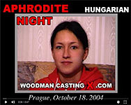 A Hungarian girl, Afrodite Night has an audition with Pierre Woodman.