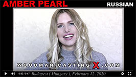 Cute eurobabe Amber Pearl in Woodman's casting video