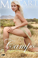 Russian erotic model posing naked outdoors