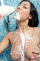 milk drinking eurobabe with nice natural titties