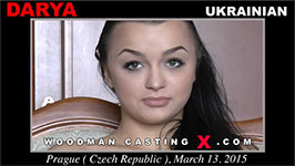 Ukrainian brunette Darya in Woodman's sex casting action