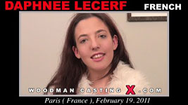 A French girl, Daphnee Lecerf has an audition with Pierre Woodman.