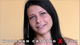 Ukrainian porn model Gabriella Rossa in Woodman's sex casting action