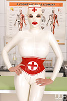 Latex babes go wild in clinic!