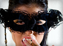 smoking slut in mask