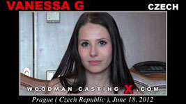 Hot Czech brunette Vanessa G in Woodman's sex casting video