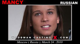 Russian porn model Mancy in Woodman's anal casting.
