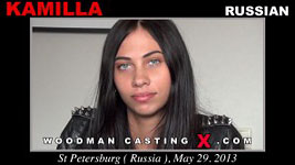 Brunette babe Kamilla in Woodman's sex casting
