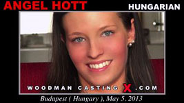 Europornstar Angel Hott in Woodman's sex casting video