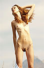 Ukrainian hottie Lu Novia posing naked outdoors