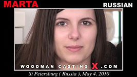 Russian brunette babe Marta in Woodman's casting video