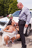 cheating bride does blowjob before marriage