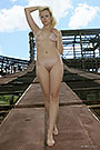 Naked Russian girl Vlada B outdoors posing